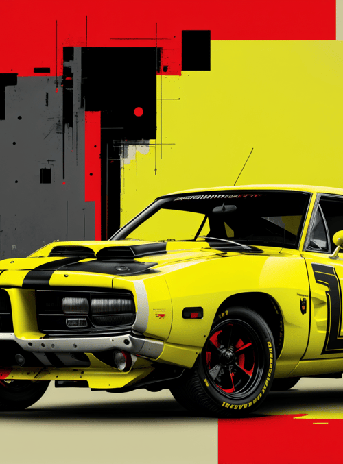 car, muscle car, classic car, yellow car, custom car, dodge charger, street car, racing car, drag car, vintage car