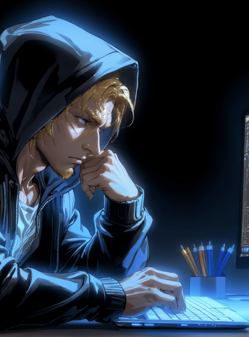hacker, computer, monitor
