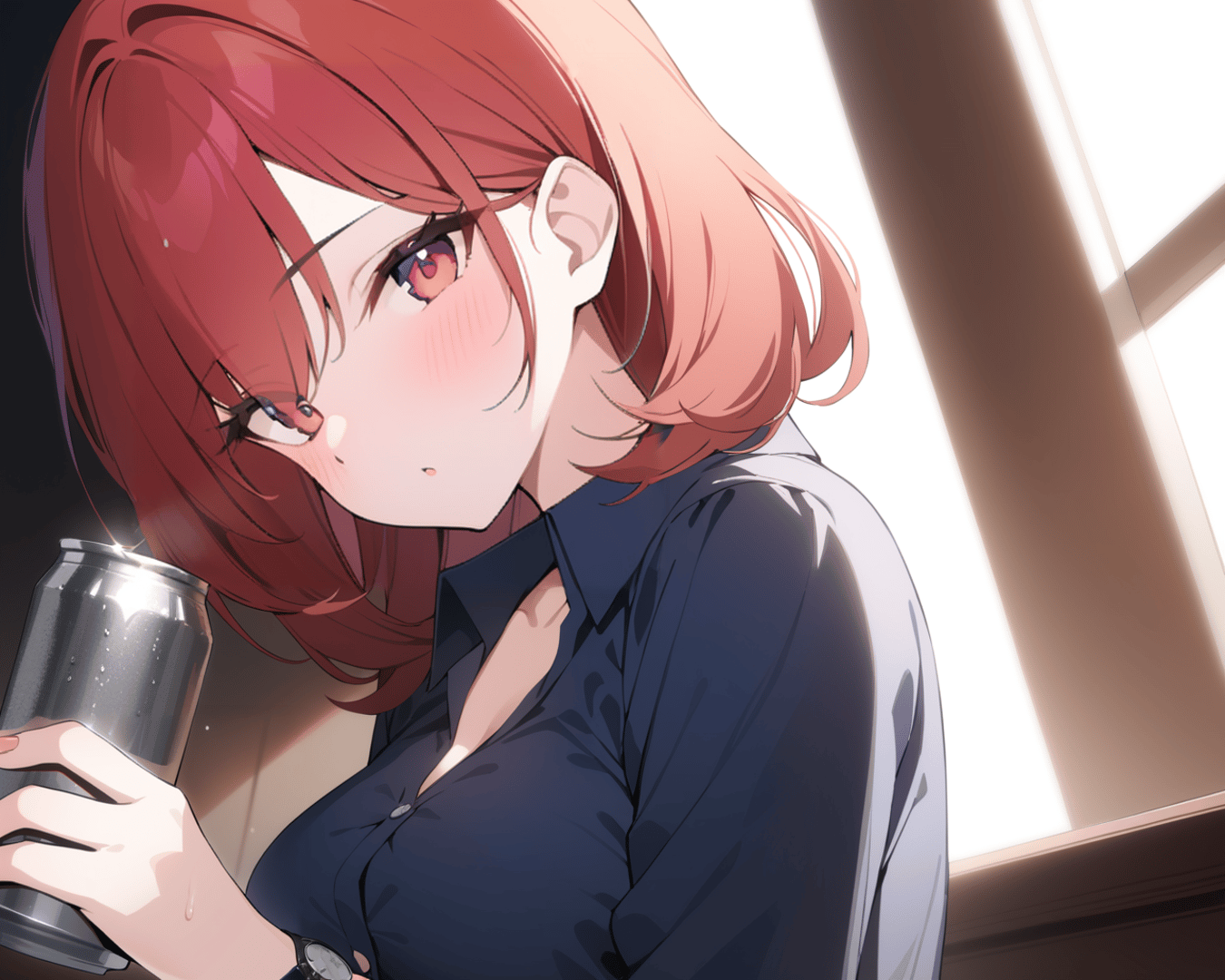 AI generated wallpaper featuring woman, can