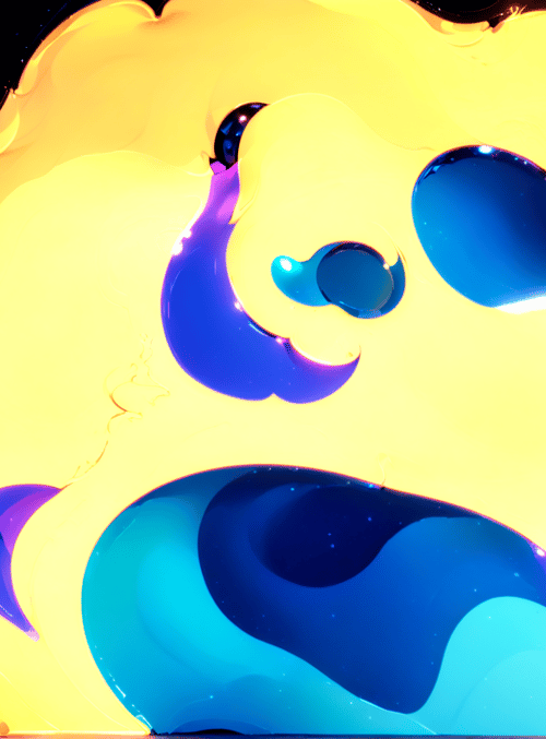 abstract shape, fluid form, glowing entity