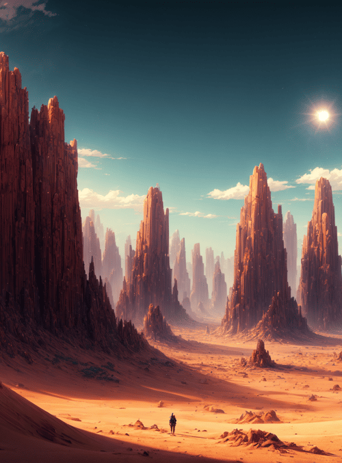 rock formations, desert, people