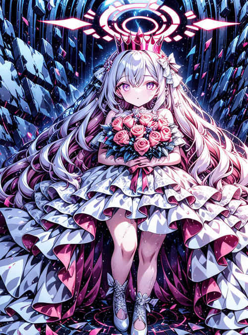 girl, princess, roses