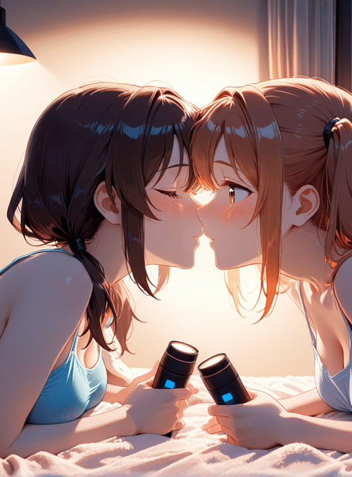 girls, bedroom, cityscape