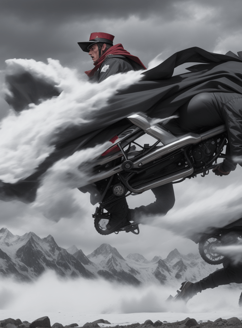 motorcycle, riders, cape