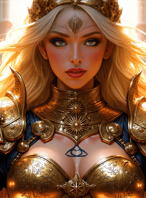 queen, armor, goddess
