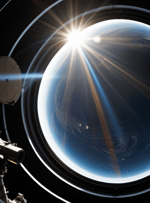 earth, space, sun