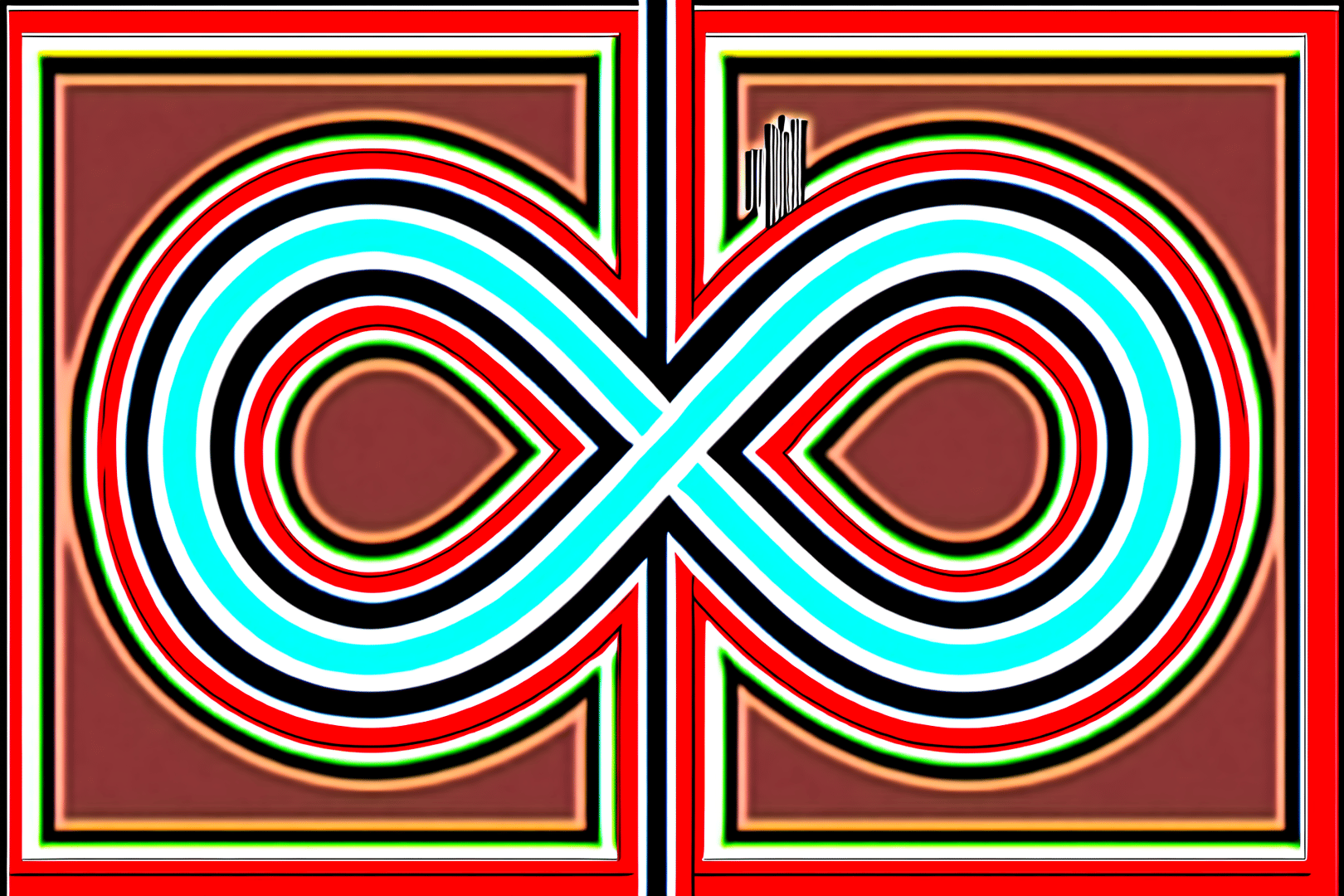 AI generated wallpaper featuring infinity, symbol, pattern
