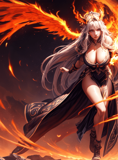 woman, fire, angel