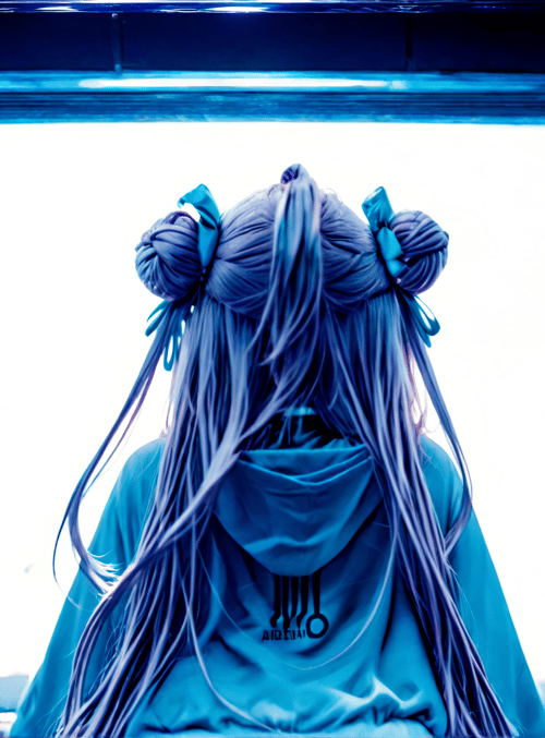 girl, anime, city