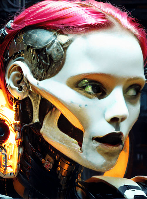 cyborg, robot, character