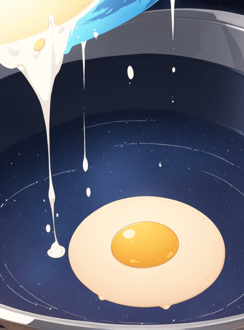 egg, pan, universe