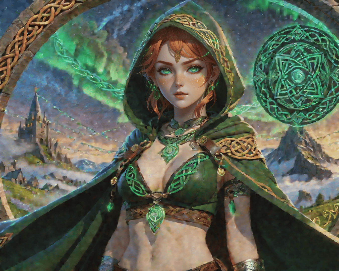 AI generated wallpaper featuring cyclops, druid, warrior