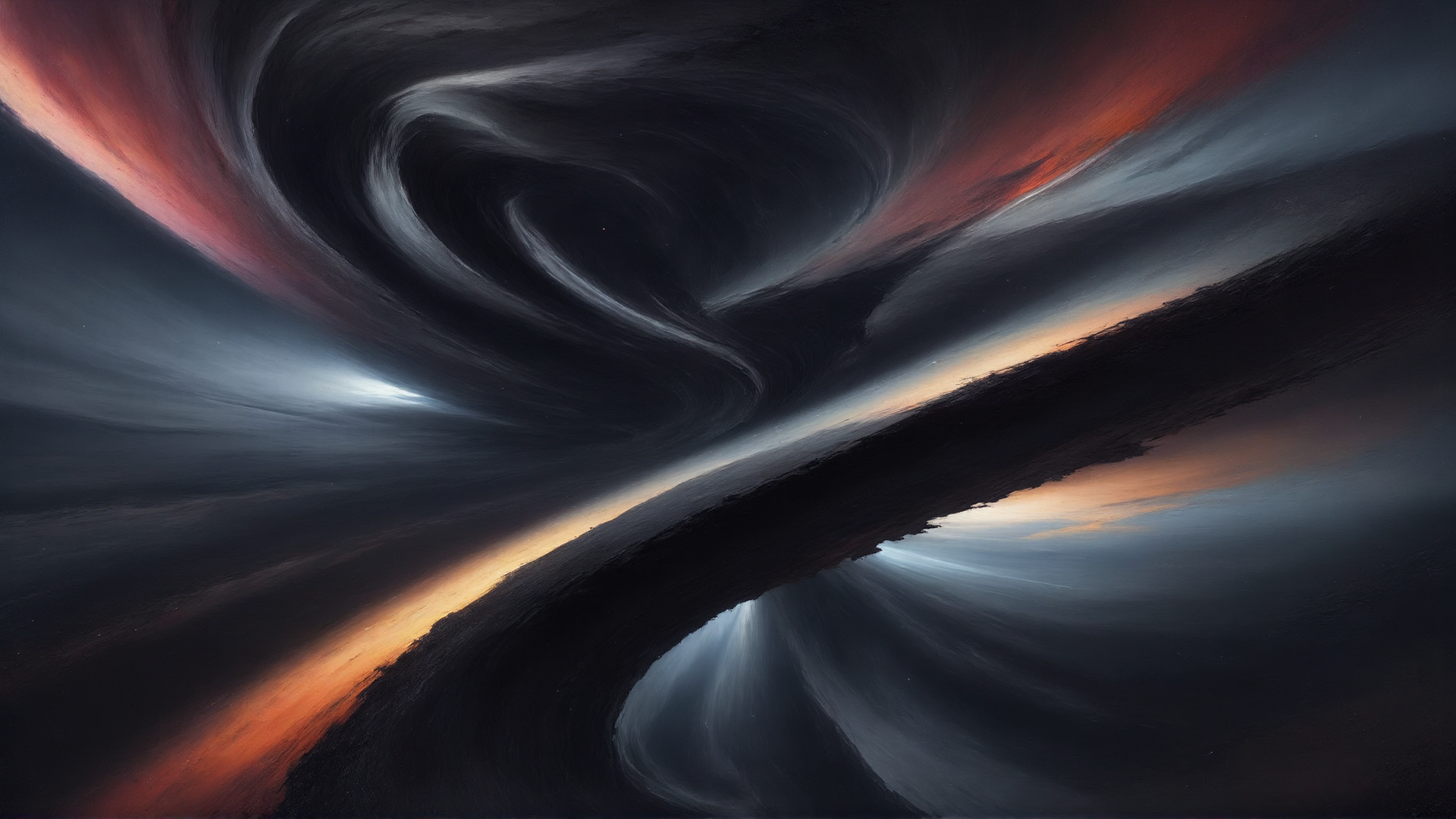 AI generated wallpaper featuring sky, aurora, land