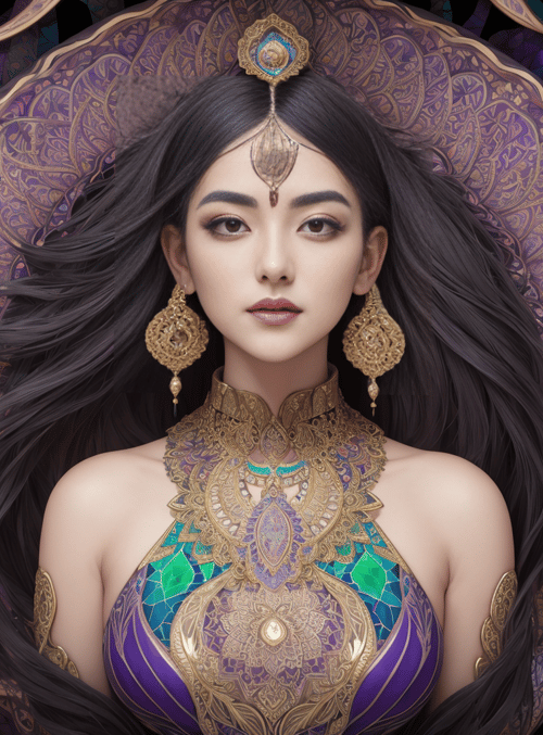 woman, jewelry, pattern