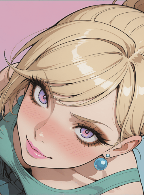 girl, blonde, ponytail