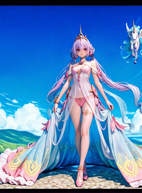 princess, unicorn, castle
