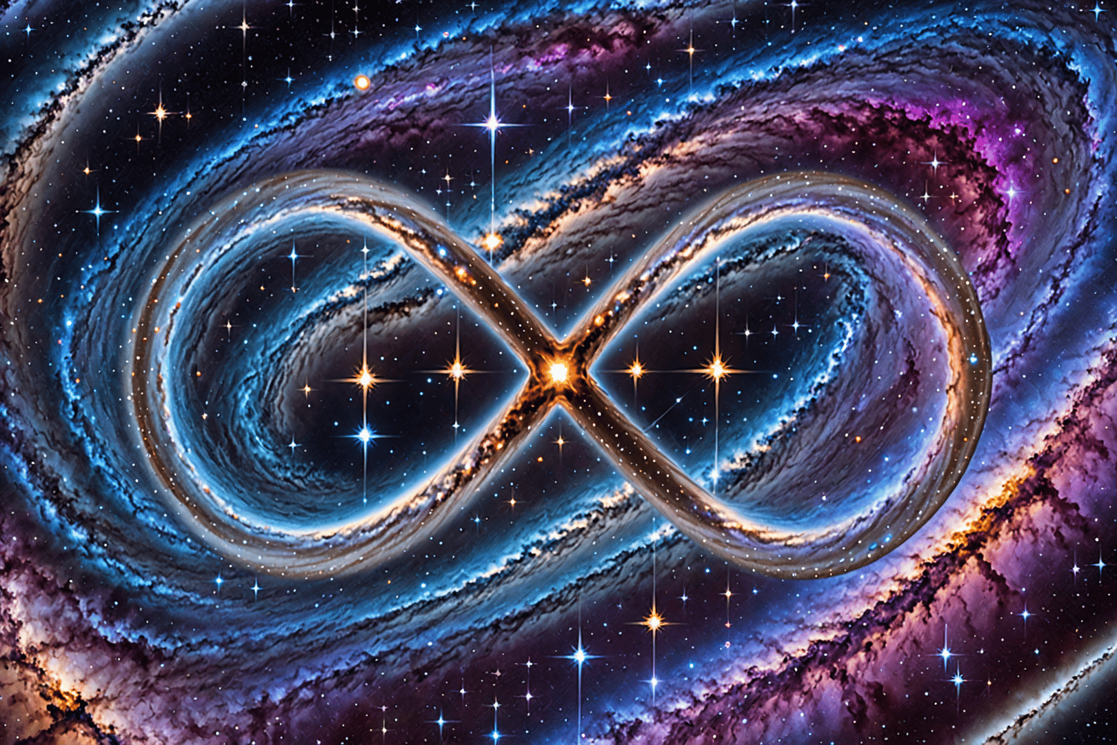 AI generated wallpaper featuring galaxy, infinity, universe