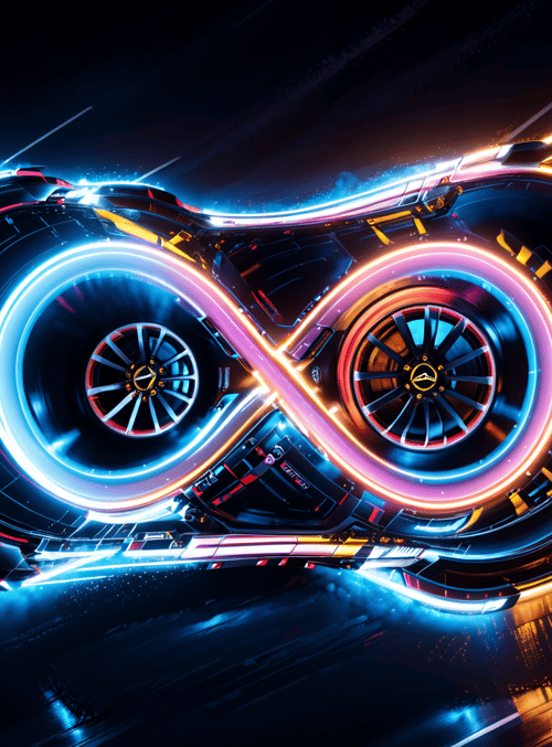 car, neon, infinity