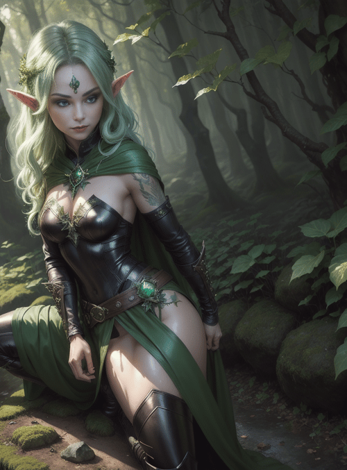 elf, forest, character