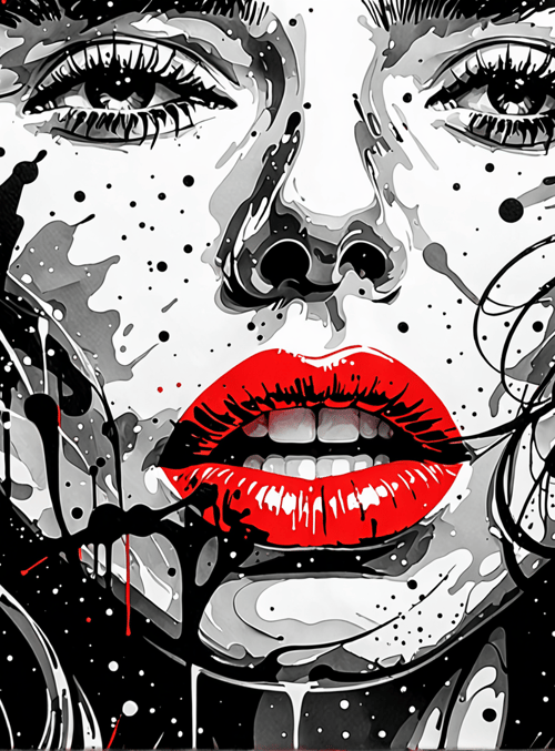 face, woman, lips