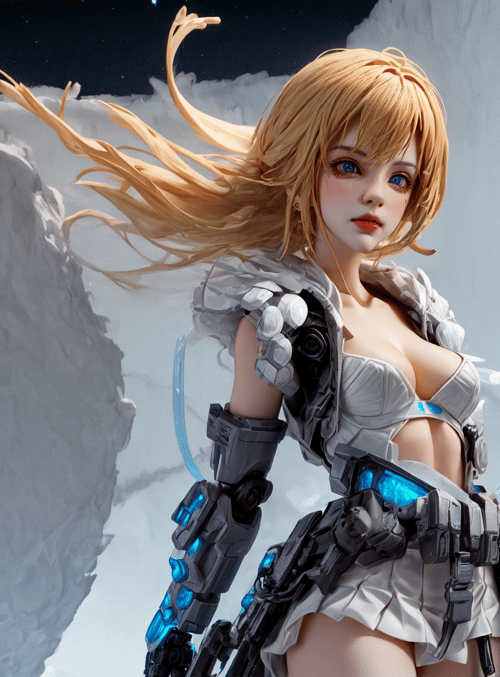 cyborg, girl, armor