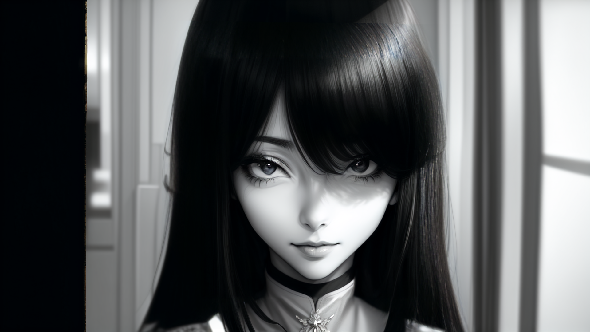AI generated wallpaper featuring woman, anime, character