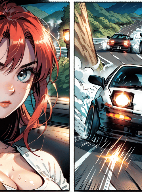 woman, car, road, driving, nissan
