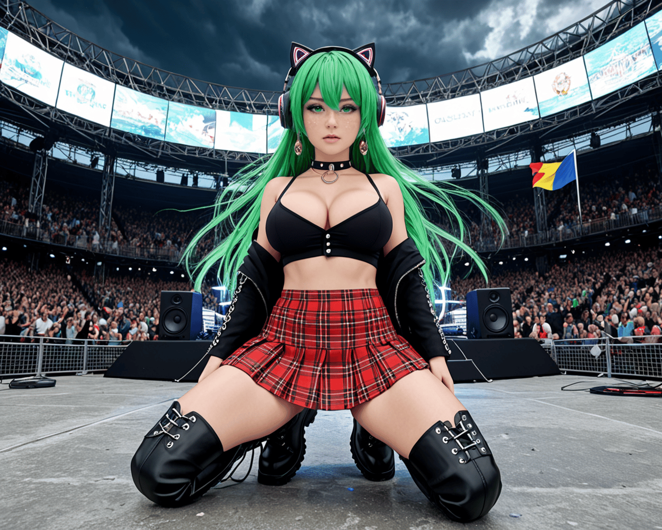 AI generated wallpaper featuring anime, girl, cosplay