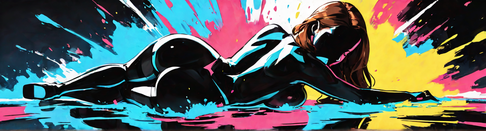 AI generated wallpaper featuring anime girl, fashion, pose