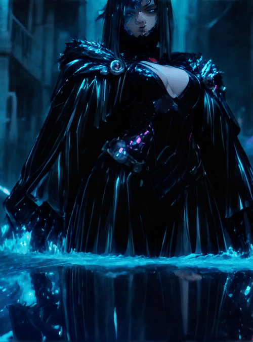 woman, cyberpunk, figure