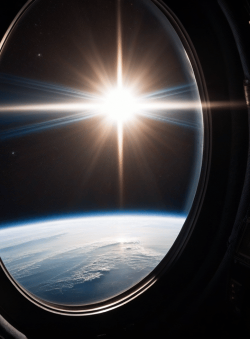 earth, sun, window