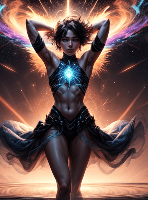 woman, cosmic, energy