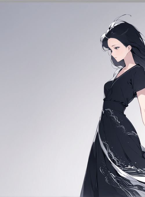 woman, dress, hair