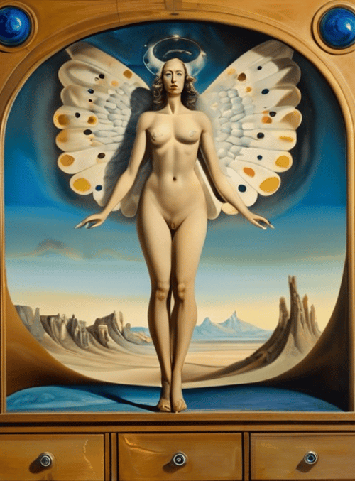 angel, woman, wings