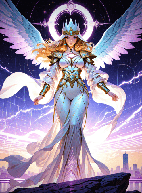 angel, queen, city