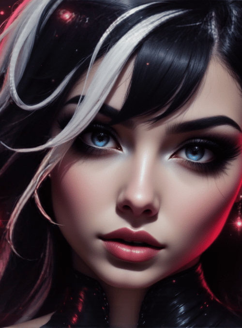 woman, neon, cyberpunk