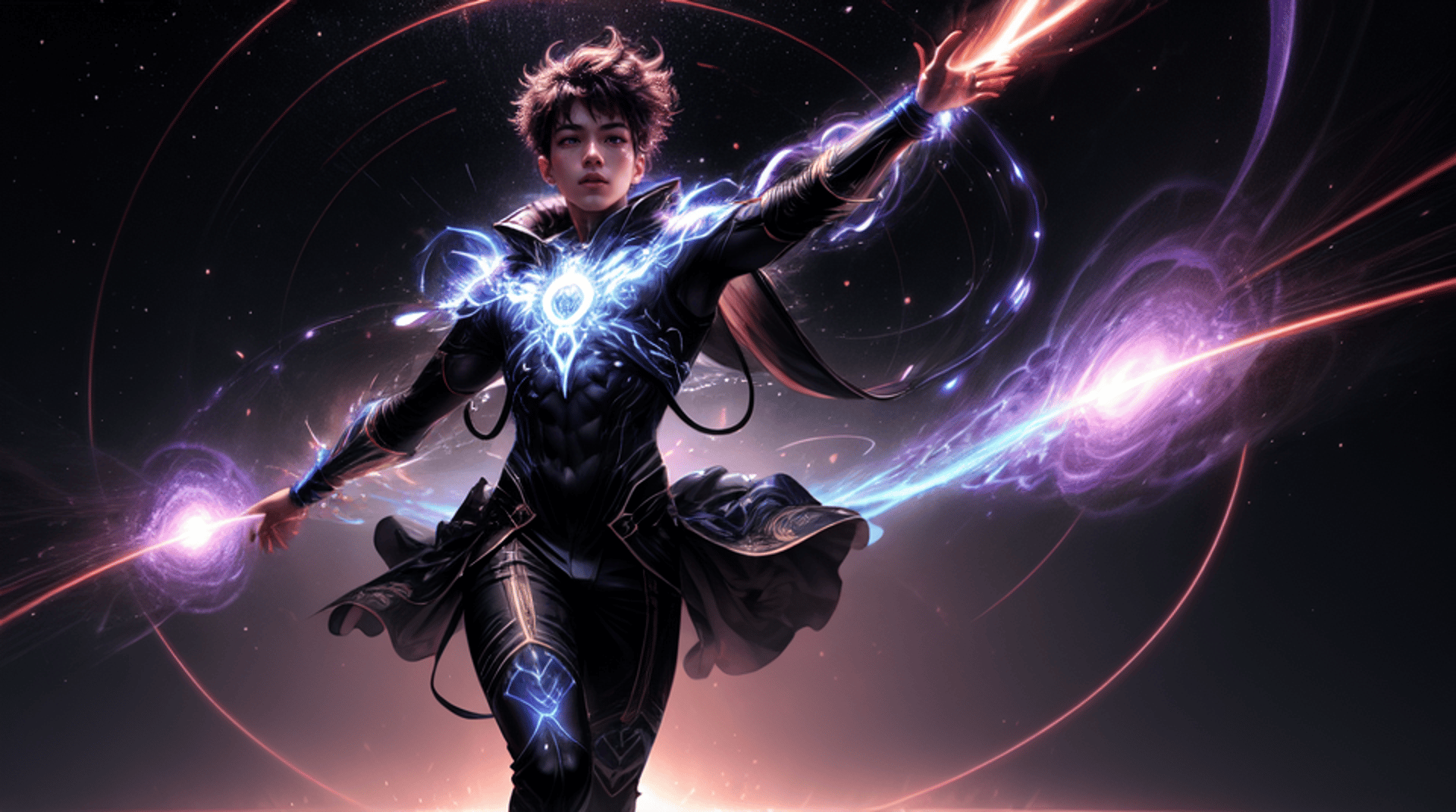 AI generated wallpaper featuring mage, warrior, wizard