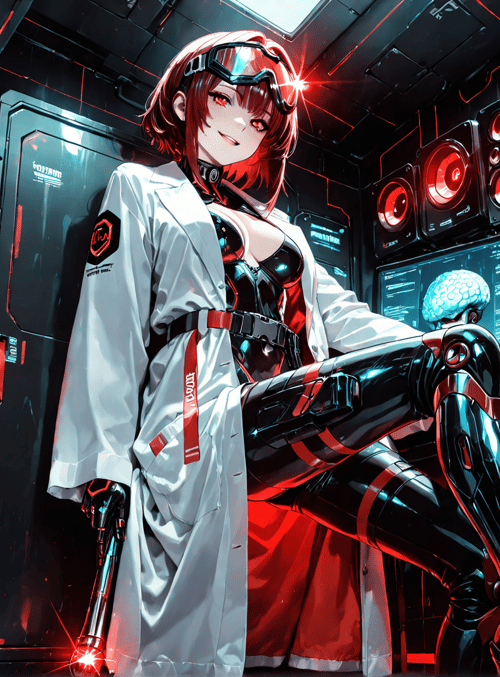 cyborg, scientist, robot