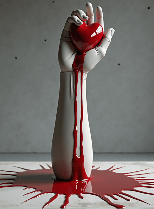hand, heart, blood