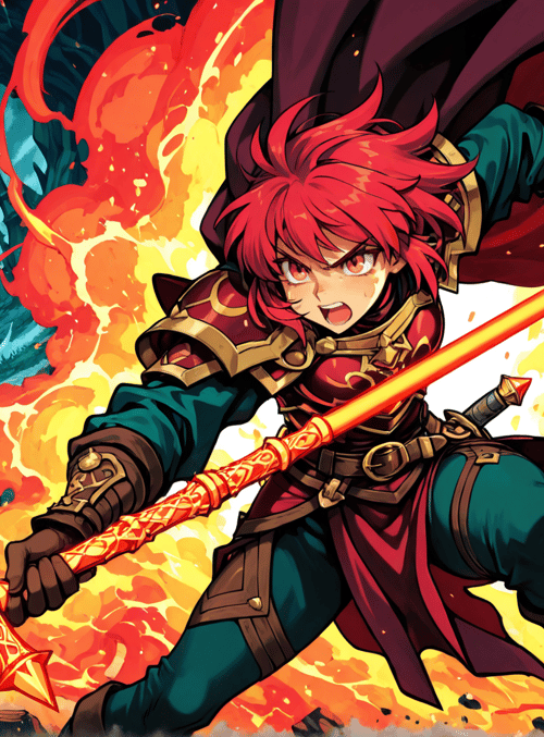 character, sword, fire, dragon, castle, armor, magical, battle, hero, elf