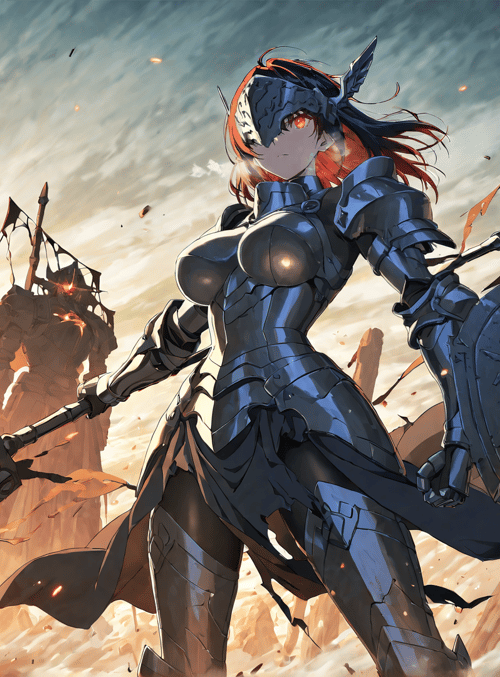 warrior, armored, woman