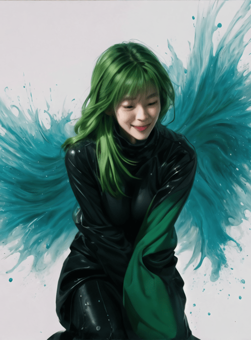 woman, angel, paint