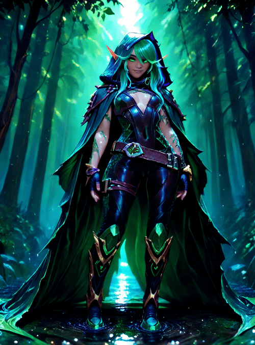 elf, warrior, nature