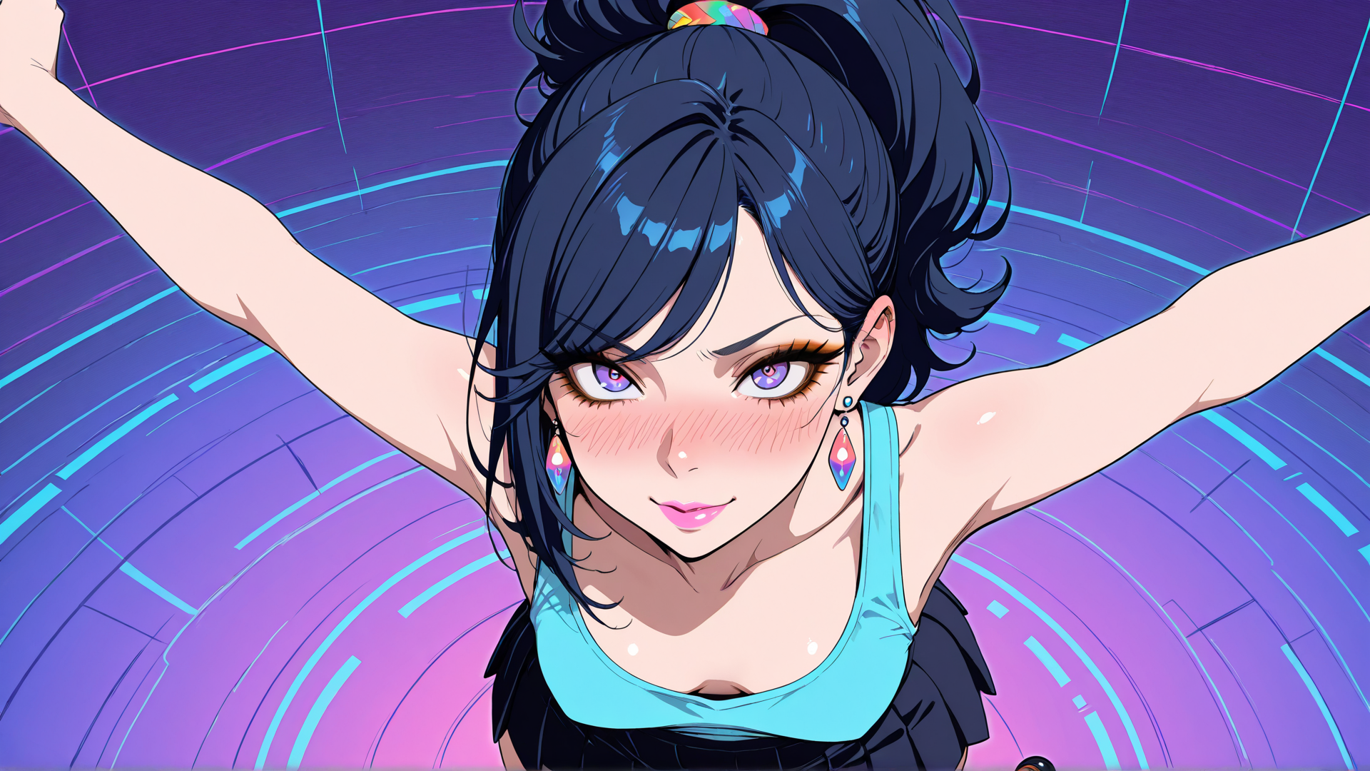 AI generated wallpaper featuring woman, dancer, digital