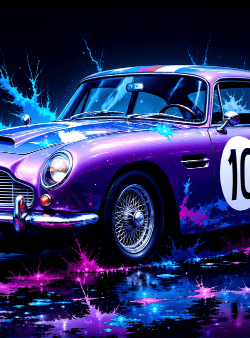 car, classic car, sports car, aston martin, race car, number 10, vintage car
