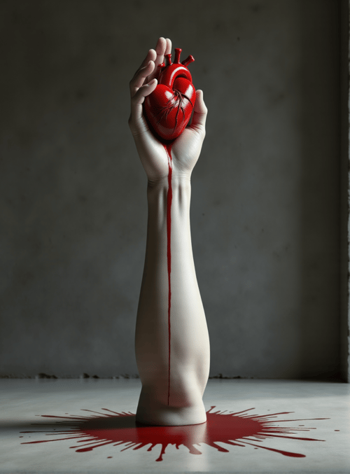 hand, heart, blood, arm