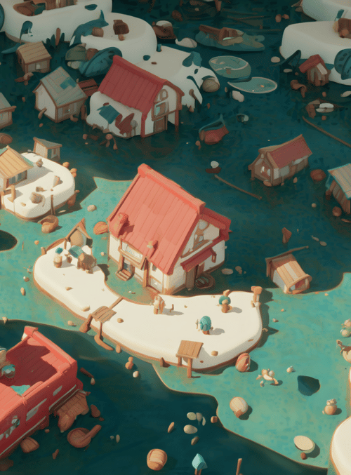 houses, islands, water