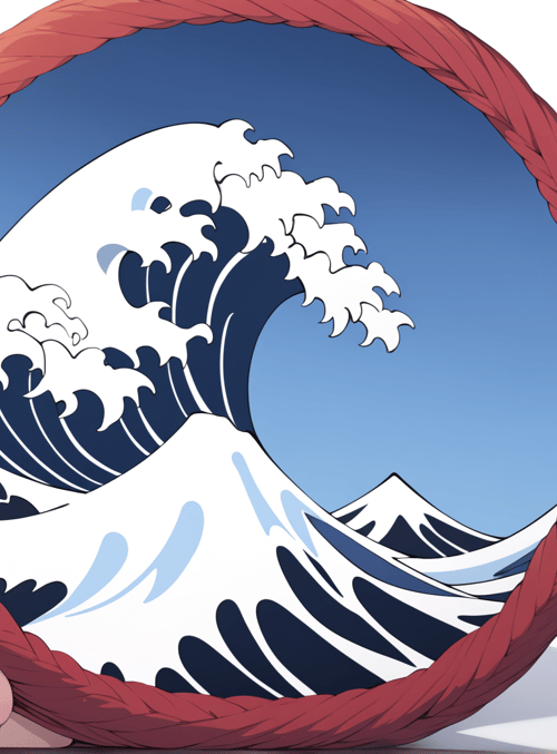 wave, hand, mountain