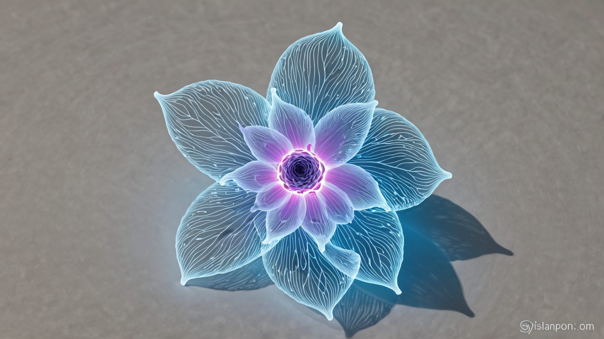 AI generated wallpaper featuring flower, abstract, digital