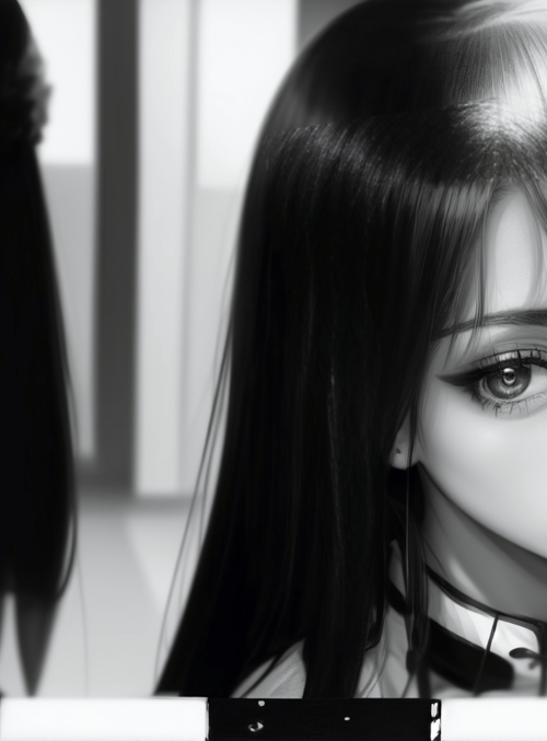girl, mirror, reflection